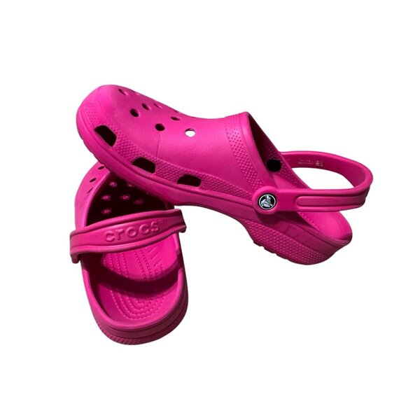 Crocs Classic Clog Sandals Fuchsia Pink Lightweight Unisex Size 11 Womens/mens 9 - Picture 4 of 10